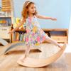 Glintoper 27.5-Inch Wooden Wobble Balance Board - Kid-Friendly Yoga and Body Training Toy view 4