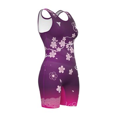 TRI-TITANS Cherry Blossom Female Wrestling Singlet (FF) (Adult XX-Large)