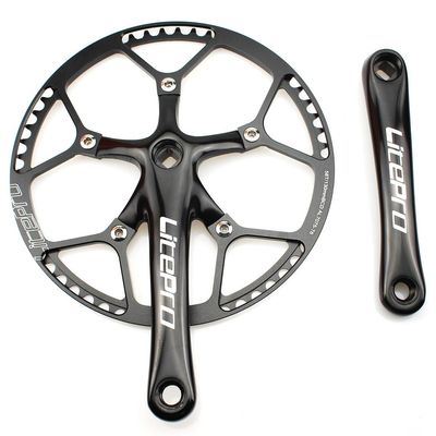 CYSKY Single Speed Crankset MTB Crankset 58T 170mm Crank Arm 130 BCD Mountain Bike Crankset IXF Crankset for Single Speed Bike, Road Bicycle, Fixed Gear, Fixie, Dahon (Square Taper, Black)
