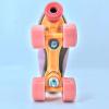 breaking Dawn Roller Skates, Double Row Four Wheels, Adult Purple Suede Skates, Purple and Pink Wheels, Outdoor, Street, Square, Gifts, Indoor, Men's and Women's Roller Skates 6.5 Pink view 2