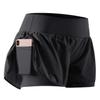 CADMUS 2 in 1 Women's Workout Shorts Athletic Gym Running Shorts for Women Phone Pockets,Black, Medium view 1