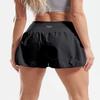 CADMUS 2 in 1 Women's Workout Shorts Athletic Gym Running Shorts for Women Phone Pockets,Black, Medium view 2
