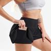 CADMUS 2 in 1 Women's Workout Shorts Athletic Gym Running Shorts for Women Phone Pockets,Black, Medium view 3