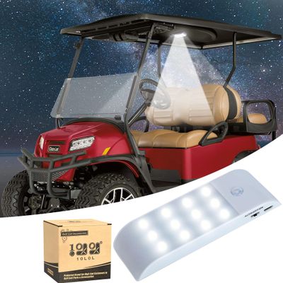 10L0L Universal Golf Cart Roof Light, LED USB Rechargeable Wireless Motion Sensor Dome Light