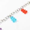 2-4Pcs Cartoon Resin Bear Necklaces Set Candy Color Lovely Teddy Bear Earrings Transparent Acrylic Gummy Rainbow Bear Bracelets for Women Charm Jewelry-B necklaes bracelets view 4
