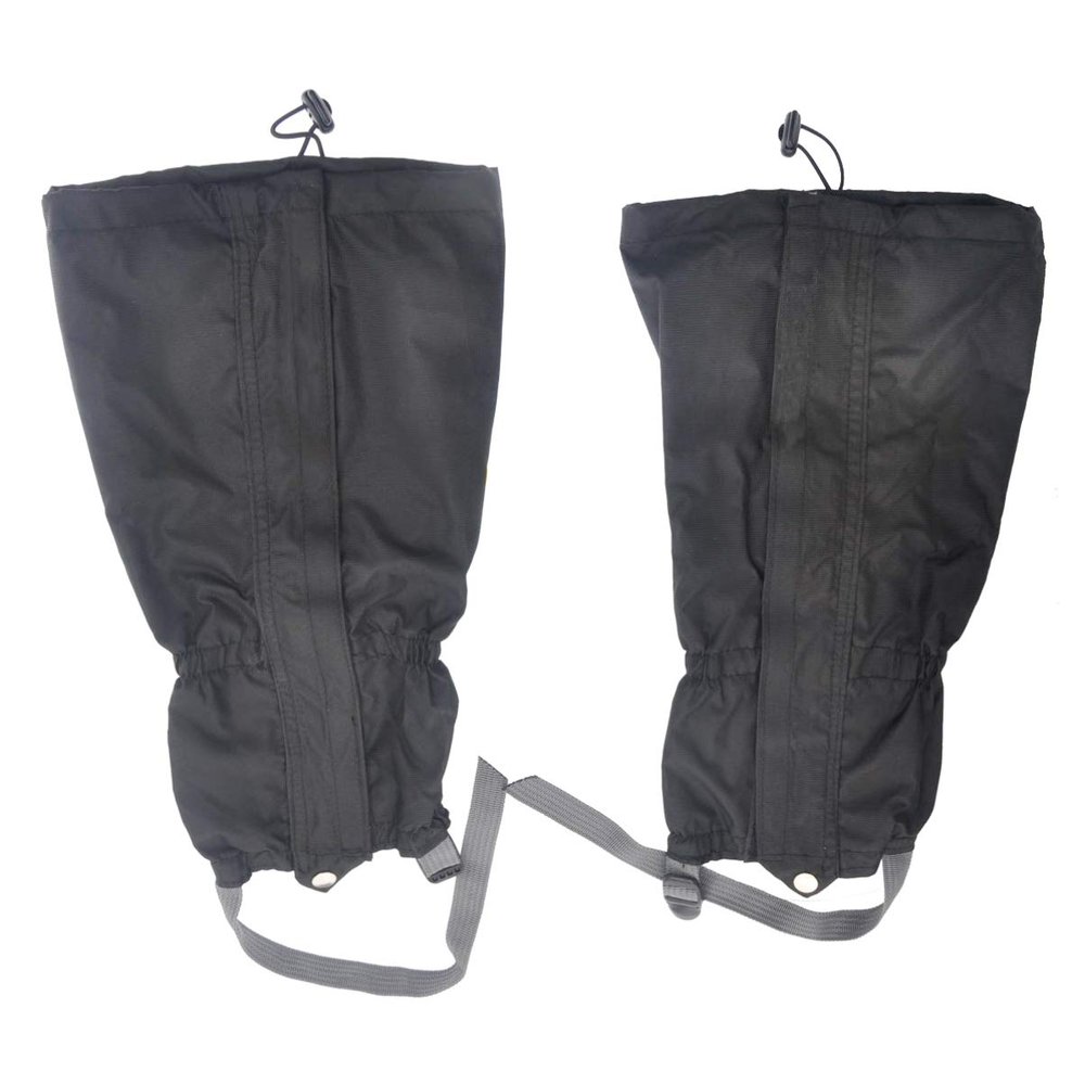 FAVOMOTO Breathable Skiing Snow Gaiters for Hiking and Climbing One Leg Protectors Black Lightweight Oxford for Outdoor Adventures