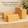 Yogikuti Bamboo Yoga Block Set of 4  Premium Wooden Support Block for Iyengar Yoga, Pilates and Fitness  Lightweight, Strong & Sustainable view 2