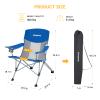 KingCamp Large-Angle Backrest Folding Camping Chair for Adults with Armrest, Outdoor Camp Chairs Adults, Cup Holder, Side Pocket,Lawn Chairs Adults for Outside, Picnic,Travel, BBQ(Upto 300 lbs) view 3