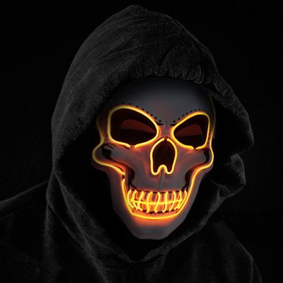 OceanWings Halloween Mask LED Light up Costumes Scary Mask for Party Supplies Favor(Orange)