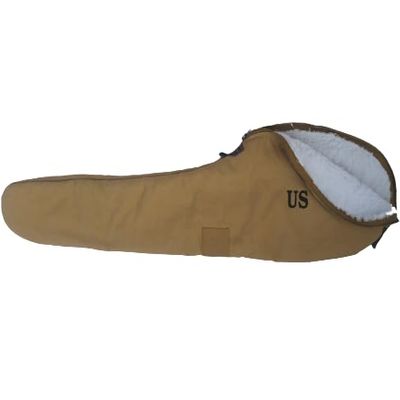 Warcraft Exports U.S. Army WWII Carry Case With Carry Strap Fleece Lining Canvas Bag For M1 Garand - Khaki Color