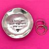 Basic Spirit "I Love You Just The Way You Are." Pewter Trinket Dish Ring Bowl Wedding Gift Box view 3
