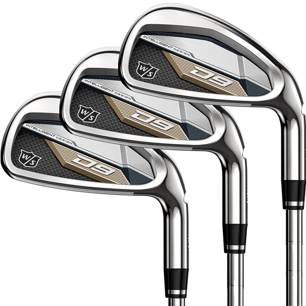 Wilson Staff D9 Iron Golf Set - Men's Right Hand Standard Length, Graphite Shaft Senior Flex, 5-PW, Gap Wedge