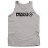 Purdue University Official Block Text Unisex Adult Tank Top, Athletic Heather, X-Large view 1