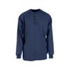 6 oz Cotton FR Henley Shirt - Navy - Size 3X view 1