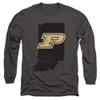 Purdue University Official Indiana Unisex Adult Long-Sleeve T Shirt, Charcoal, 3X-Large view 1