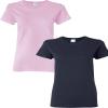 Gildan Heavy Cotton Ladies 5.3 oz. Missy Fit T-Shirt, 2-Pack LightPink-Navy Large view 1