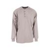 6 oz Cotton FR Henley Shirt - Gray - Size M view 1