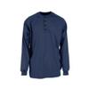 6 oz Cotton FR Henley Shirt - Navy - Size XL view 1