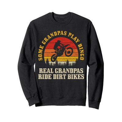 Dirt Bike Grandpa Vintage Motocross MX Motorcycle Biker Gift Sweatshirt
