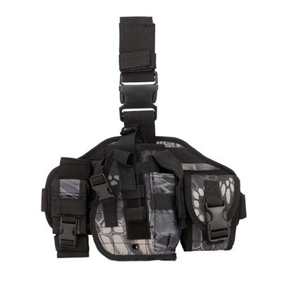 ACEXIER Tactical Drop Leg Holster with Magazine Pouch Military Tactical MOLLE Pistol Handgun Thigh Pistol Gun Holster Adjustable Right Handed Platform Panel TyphoonCamo
