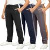 Real Essentials 3 Pack: Boys' Tricot Open Bottom Sweatpants - Athletic Running Pants with Pockets for Kids Teens Youth -Set 6,L (14-16)
