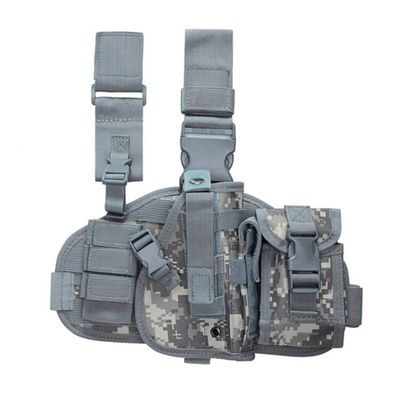 ACEXIER Tactical Drop Leg Holster with Magazine Pouch Military Tactical MOLLE Pistol Handgun Thigh Pistol Gun Holster Adjustable Right Handed Platform Panel
