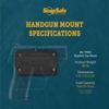 SnapSafe Magnetic Gun Mount 75912-Non-Scratch Rubber Coated Gun Magnet Mount for Pistols, Handguns, Revolvers, & Firearm Accessories - Magnetic Gun Holder Rated for 43 Pounds, Includes Mounting Screws view 3