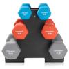 Philosophy Gym Neoprene Dumbbell Hand Weights with Stand, 32 lbs (3 lb, 5 lb, 8 lb Pairs) Multi view 2