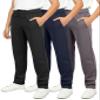 Real Essentials 3 Pack: Boys' Tricot Open Bottom Sweatpants - Athletic Running Pants with Pockets for Kids Teens Youth -Set 3,XL (18-20) view 1