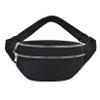 LIUCM Fanny Pack with Zipper Pockets and Quick Release Buckle Waterproof Waist Bag Pack with Adjustable Strap for Travel Sports Running,Black view 1