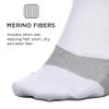 Feetures Merino 10 Ultra Light Cushion No Show Tab Ankle Socks - Wool Socks for Women & Men - White, XL (1 Pair) view 2