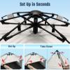 WhiteFang Deluxe XL Pop Up Beach Tent Sun Shade Shelter for 3-4 Person, UV Protection, Extendable Floor with 3 Ventilating Windows Plus Carrying Bag, Stakes, and Guy Lines (Baby's Breath) view 2