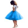 ELAWBTY Womens Knee Length Princess Petticoat Underskirt Tulle Tutu Skirt For Prom Party Blue XL view 1