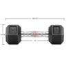 Philosophy Gym Rubber Coated Hex Dumbbell Hand Weights, 10 lb Pair view 3