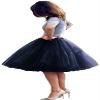 ELAWBTY Womens Knee Length Princess Petticoat Underskirt Tulle Tutu Skirt For Prom Party Navy Blue 4XL view 1