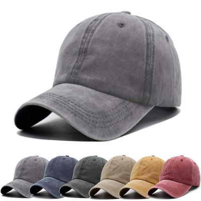 Aedvoouer Men Women Baseball Cap Vintage Washed Distressed Hats Twill Plain Adjustable Dad-Hat,BC-Grey