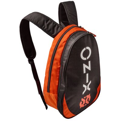 ONIX Pickleball Pro Team Long Lasting Durability Hook and Loop Closure Easy to Carry Straps Paddle Paddle Compartment Polyester Mini Backpack Orange/Black