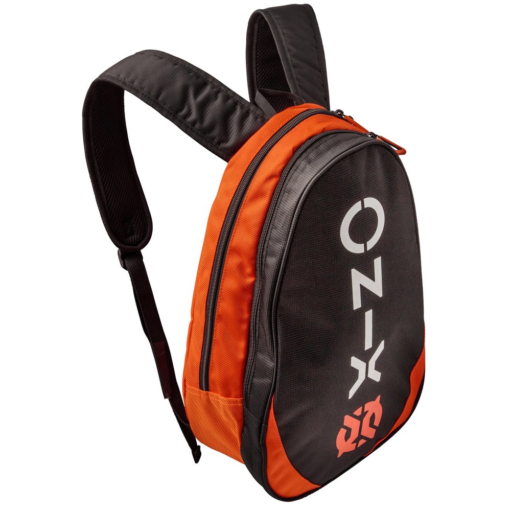 ONIX Pickleball Pro Team Long Lasting Durability Hook and Loop Closure Easy to Carry Straps Paddle Paddle Compartment Polyester Mini Backpack Orange/Black