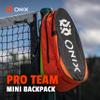 ONIX Pickleball Pro Team Long Lasting Durability Hook and Loop Closure Easy to Carry Straps Paddle Paddle Compartment Polyester Mini Backpack  Orange/Black view 2
