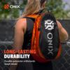 ONIX Pickleball Pro Team Long Lasting Durability Hook and Loop Closure Easy to Carry Straps Paddle Paddle Compartment Polyester Mini Backpack  Orange/Black view 4
