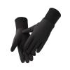 FUFU Gloves Winter Touch Screen Running Gloves Thin Thermal Gloves Cycling Gloves Lightweight Anti-Slip Driving Gloves (Color : Black) view 1