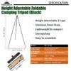CAMPINGMOON Camping Campfire Tripod with Carrying Bag Portable Lightweight Aluminum 41.3-inch Height Stainless Steel Chain view 2