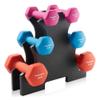 Philosophy Gym Neoprene Dumbbell Hand Weights with Stand, 20 lbs (2 lb, 3 lb, 5 lb Pairs) Multicolor view 1