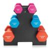 Philosophy Gym Neoprene Dumbbell Hand Weights with Stand, 20 lbs (2 lb, 3 lb, 5 lb Pairs) Multicolor view 2