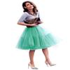 ELAWBTY Womens Knee Length Princess Petticoat Underskirt Tulle Tutu Skirt For Prom Party Mint 4XL view 1