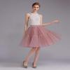 ELAWBTY Womens Knee Length Princess Petticoat Underskirt Tulle Tutu Skirt For Prom Party Dusty Pink 5XL view 4
