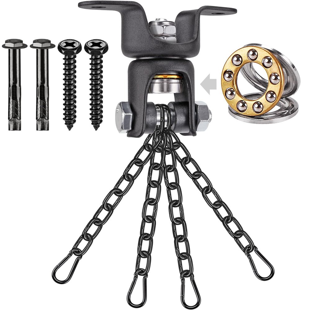 Heavy Duty Punching Bag Hanger with Chain 800 LB Capacity Heavy Bag Chain 360 Rotation Boxing Bag Beam Mount Hardware for Hanging Chairs, Swing Chairs, Hammock Chair