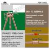 CAMPINGMOON Camping Campfire Tripod with Carrying Bag Portable Lightweight Aluminum 41.3-inch Height Stainless Steel Chain view 3