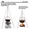 CAMPINGMOON Camping Campfire Tripod with Carrying Bag Portable Lightweight Aluminum 41.3-inch Height Stainless Steel Chain view 4