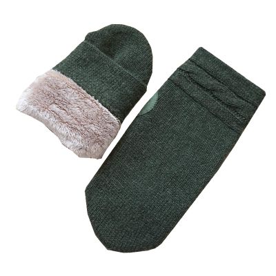 FUFU Gloves Mens Touchscreen Gloves,Winter Warm Anti-Slip Knit Gloves with Soft Lining,Driving Gloves Cycling Gloves Running Gloves (Color : Green)